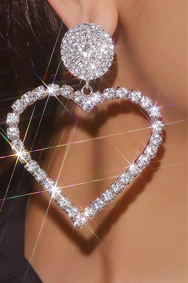 Shining Rhinestone Hoop Earrings 844539986822 - COCOMELODY